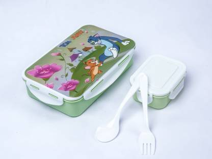 OMORTEX Cartoon Special Lunch Box With 1 Small Container & Spoon-fork 2 Containers Lunch Box
