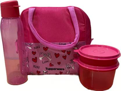 TUPPERWARE Love collection 2 Containers Plastic Office Lunch Box