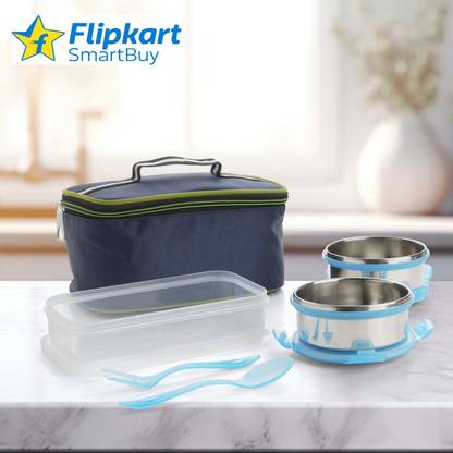 Flipkart SmartBuy Sumo Stainless Steel Container Food Tiffin, 2 Containers Lunch Box