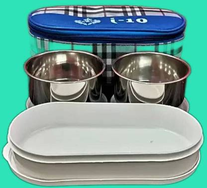 CGC Lunch Box White-112 3 Containers Lunch Box