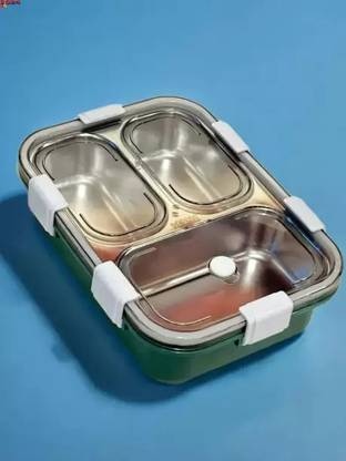 bluline Satisfactory 3 Compartment Lunch Box - 3 Containers Lunch Box 3 Containers Lunch Box
