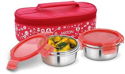 MILTON Premium Lifestyle Insulated Leak Proof Lunch 2 Containers Lunch Box