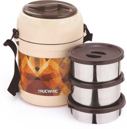 Trueware 2 Lunch Box 3 Stainless 3 Containers Lunch Box