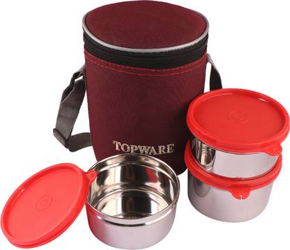 Topware EXECUTIVE STAINLESS STEEL LUNCH BOX 3 Containers Lunch Box (1200 ml) 3 Containers Lunch Box