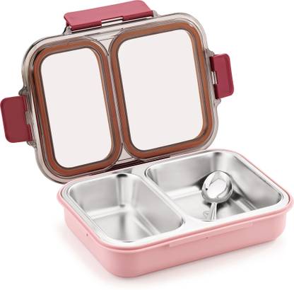 Pratap Ceelik Duo Steel Insulated 2-Compartment Lunch Box (400ml + 280ml) 2 Containers Lunch Box