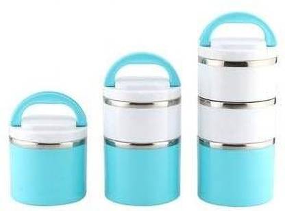 EDBIRET PPF2364 3 Containers Stainless Steel, Plastic Office Lunch Box