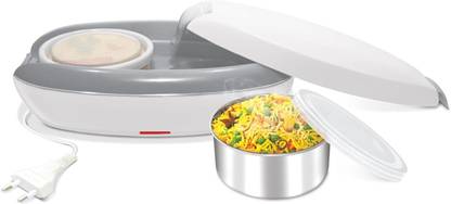 MILTON Euroline Slimtron Electric Tiffin (2 Stainless Steel Container) 2 Containers Stainless Steel Office Lunch Box