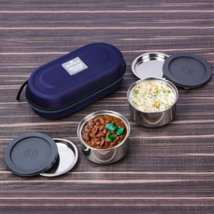 Flipkart SmartBuy Hot & Fresh Lunch Box (Blue) 2 Containers Lunch Box
