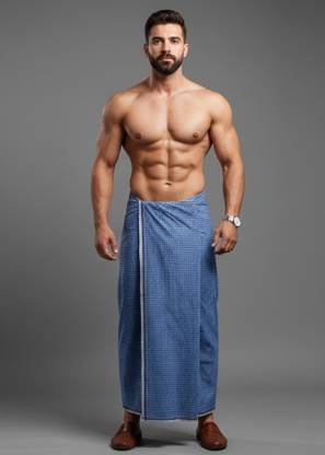 GOURI COLLECTIONS Checkered Multicolor Lungi