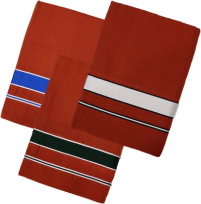 Fantasia Solid Orange Lungi