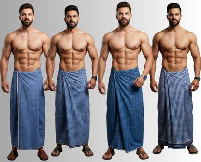 GOURI COLLECTIONS Checkered Multicolor Lungi