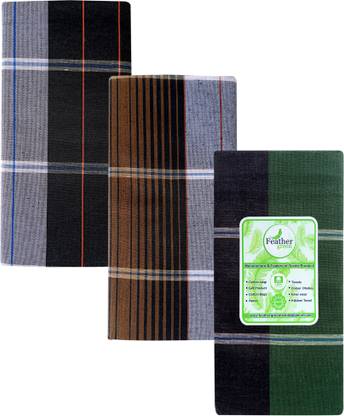 Feather Green Checkered Multicolor Lungi