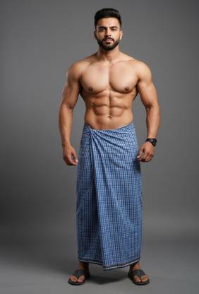 GOURI COLLECTIONS Checkered Multicolor Lungi