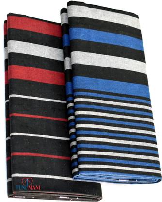 TUNI MANI Striped Blue, Red Lungi