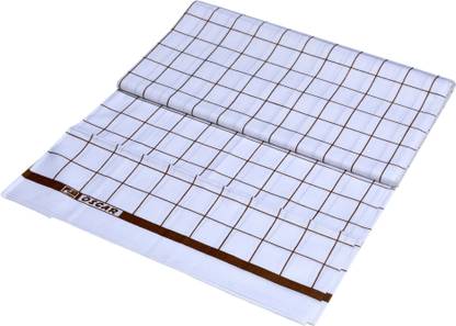 Akhil Checkered White Lungi