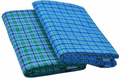 Jishnu enterprises Checkered Blue Lungi