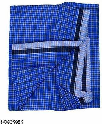 Akhil Checkered Blue Lungi