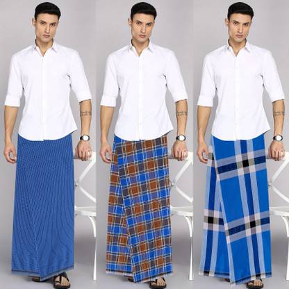 Feather Green Checkered Multicolor Lungi