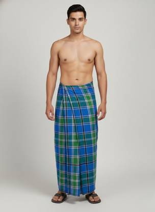 GOURI COLLECTIONS Checkered Multicolor Lungi