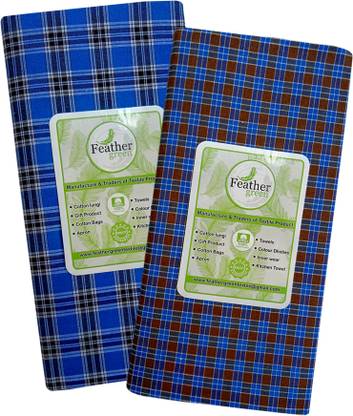 Feather Green Checkered Multicolor Lungi