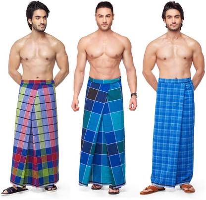 nandu Solid Multicolor Lungi