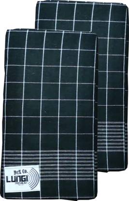 DeX Co. Checkered Dark Green, Black Lungi