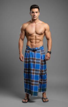 GOURI COLLECTIONS Checkered Multicolor Lungi