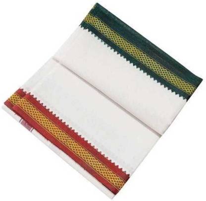 YuviKrissh Self Design White Lungi