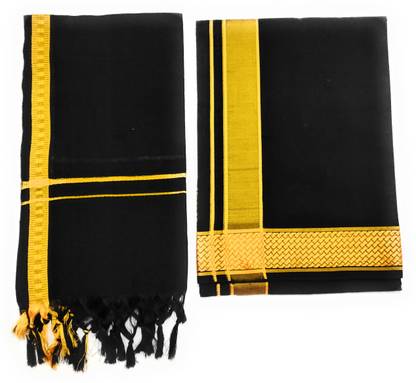 shershaan Solid Black Lungi