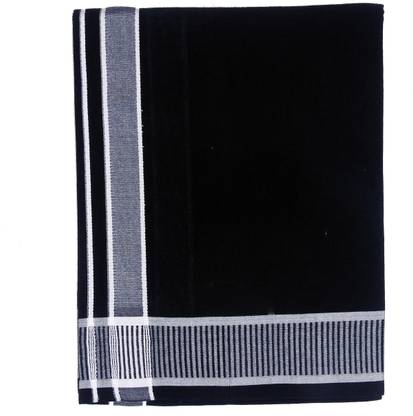 GOWRI TEX Solid Black Lungi
