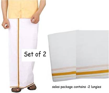 Ramaraj Solid White Lungi