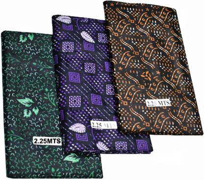 TUNI MANI Floral Print Green, Purple, Brown Lungi