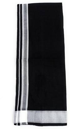 SMT Solid White, Black Lungi