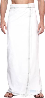 GOWRI TEX Solid White Lungi