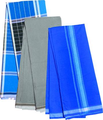 SELDINX Printed Blue Lungi