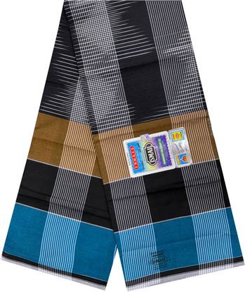 ISMAIL Striped Black, Multicolor Lungi
