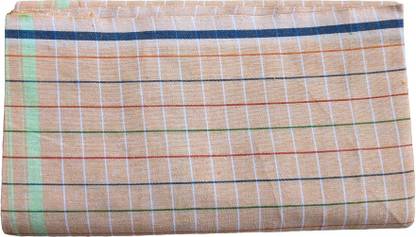 ASH TRADERS Checkered Yellow Lungi