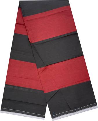 ISMAIL Striped Black, Red Lungi