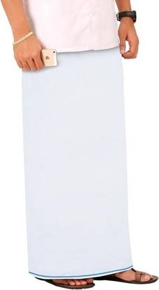 gudiyatham Solid White Lungi