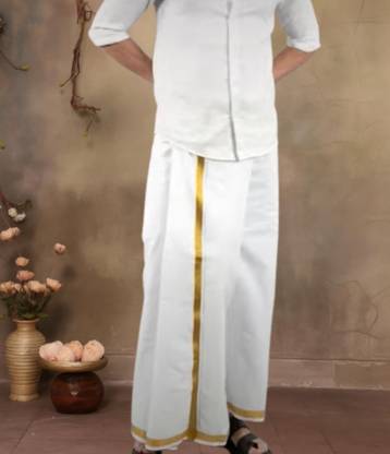 Gugaliya Striped White Lungi
