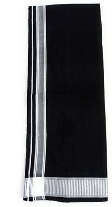 Jishnu enterprises Self Design Black Lungi