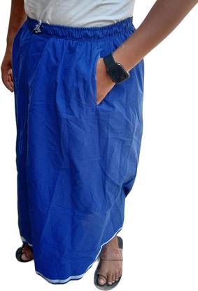 Pasandida Bunkar Product Solid Blue Lungi