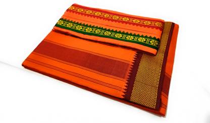 shershaan Printed Orange Lungi