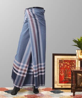 Nayak Lungies Striped Blue Lungi