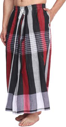 GOWRI TEX Checkered Multicolor Lungi