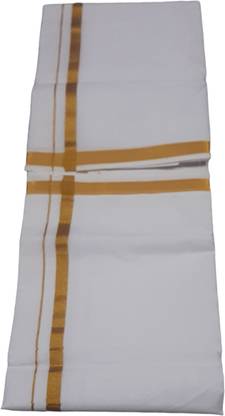 A COTTONS Solid White Lungi