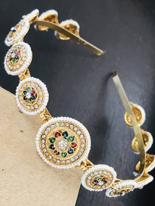 Sattyaki Meenakari Stone Hairband Hair Band  (Multicolor)