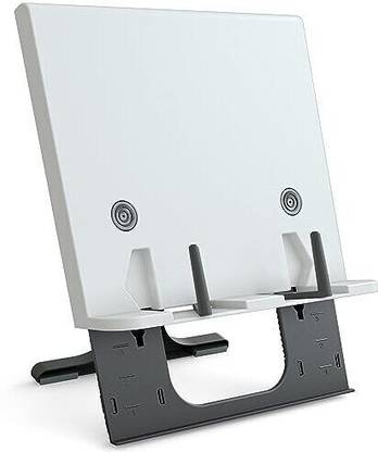 Easy Read eRead Angle Adjustable Book Holder and Reading Stand (White) Table Top Magazine Holder