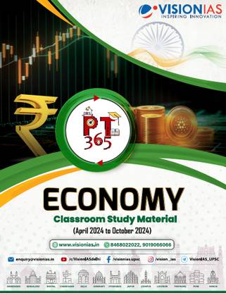 Vision IAS PT 365 English Economy 2025 Photocopy B/W 104 Pages From Apr Oct 2024 Magazines