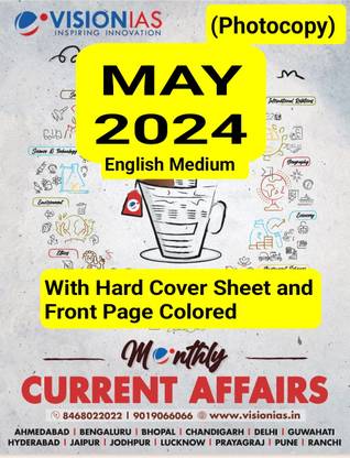 Vision IAS Current Affairs May 2024 English Medium With Clear Print Magazines